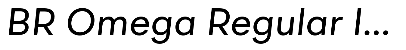 BR Omega Regular Italic